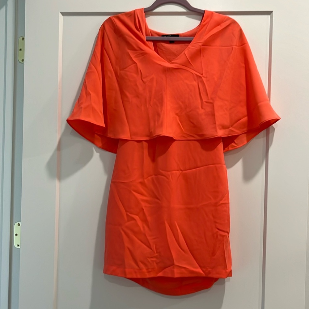 Cape sleeve mini dress